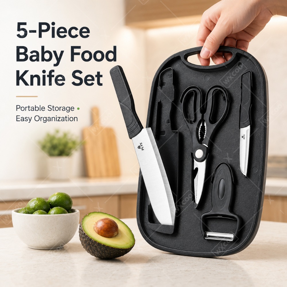 Baby Food Scissors - Conjunto de Utensílios para Preparação de