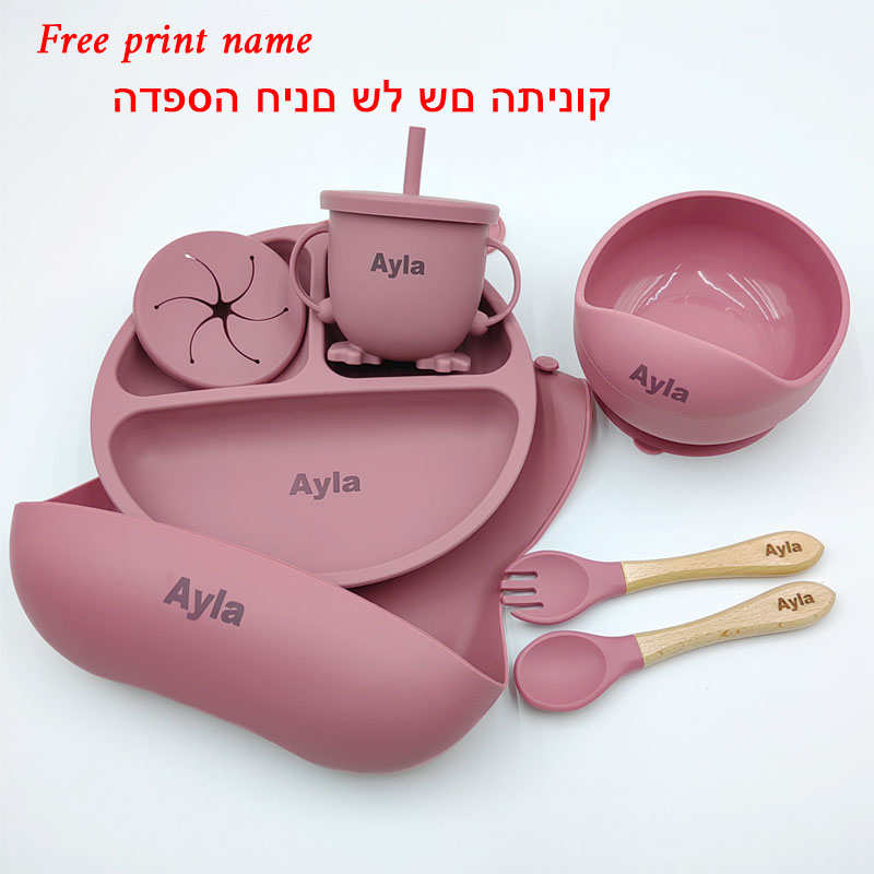 Baby Food Menu - Nome personalizado utensílios de mesa para