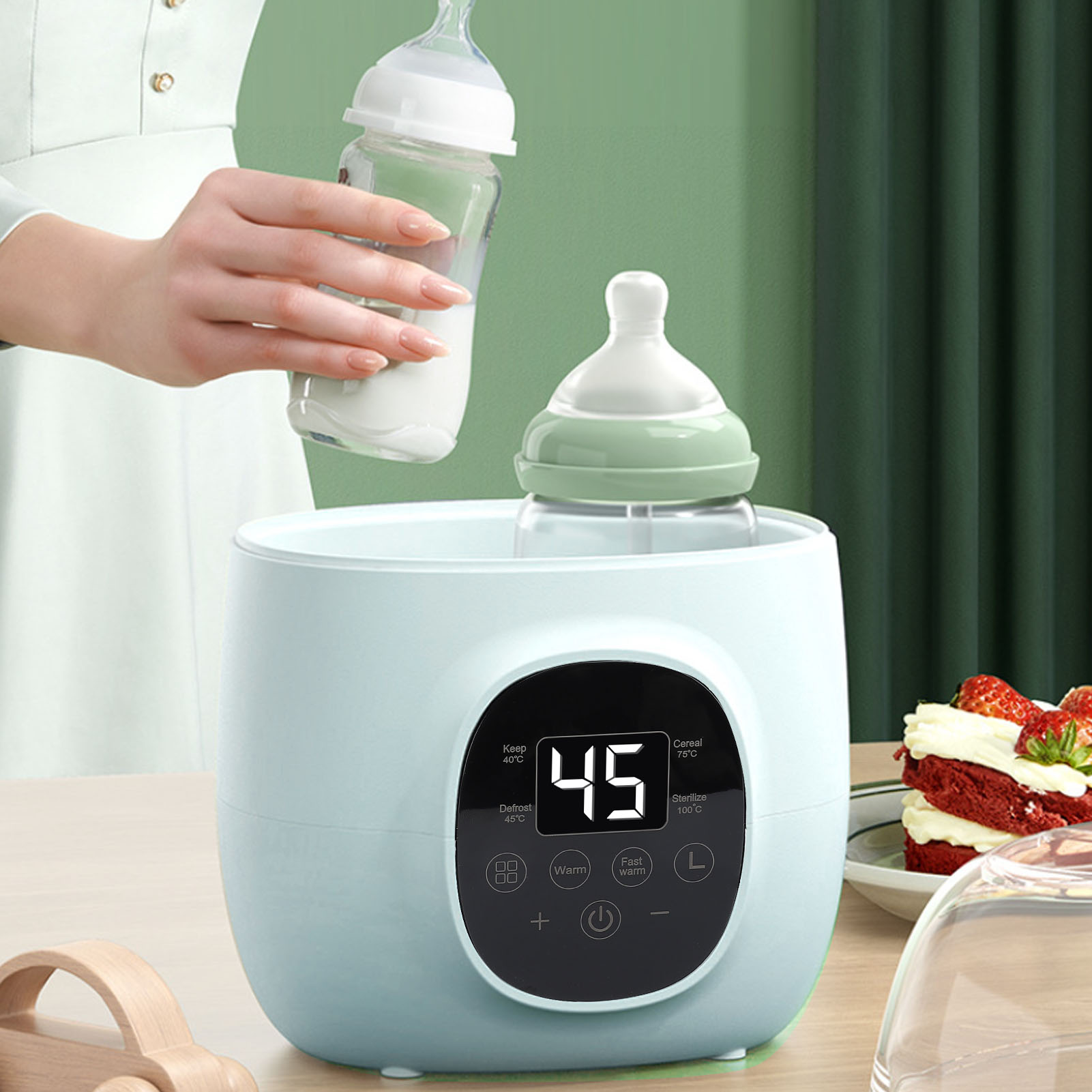 Baby Food Warmer - Aquecedor de mamadeira 200W PP Multifuncional