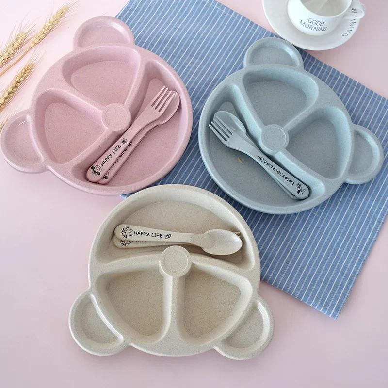 Bebê tigela colher garfo conju - Baby Food Menu avaliação e preço
