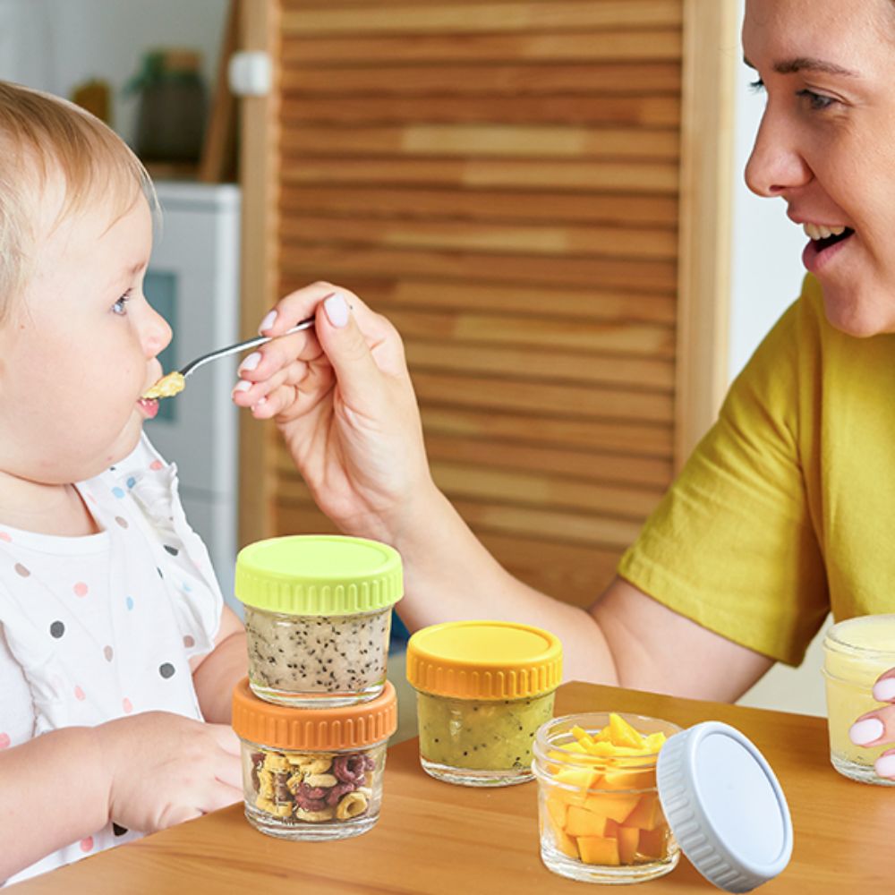 Conjunto de 6 Frascos de Vidro - Baby Food Jars With Lids avaliação e preço